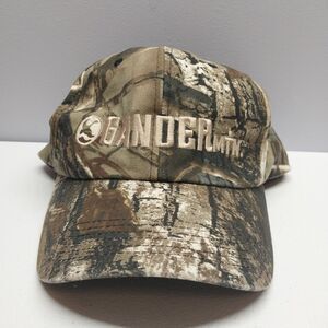 Gander Mountain Camo Hat Adjustable Strap Hunting Outdoor Cap Mens